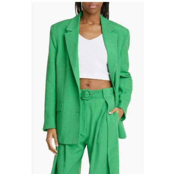 FARM RIO Green Longline Blazer Two Button NWT Size Large - Picture 1 of 9